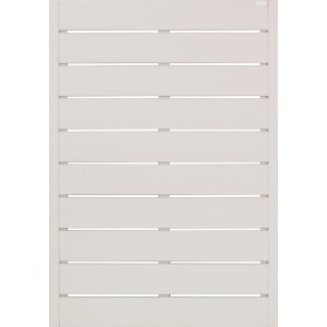 Sichtschutzzaun Faro, creme lackiert, 130x90 cm. Holz Zaunelement für Garten und Terrasse.