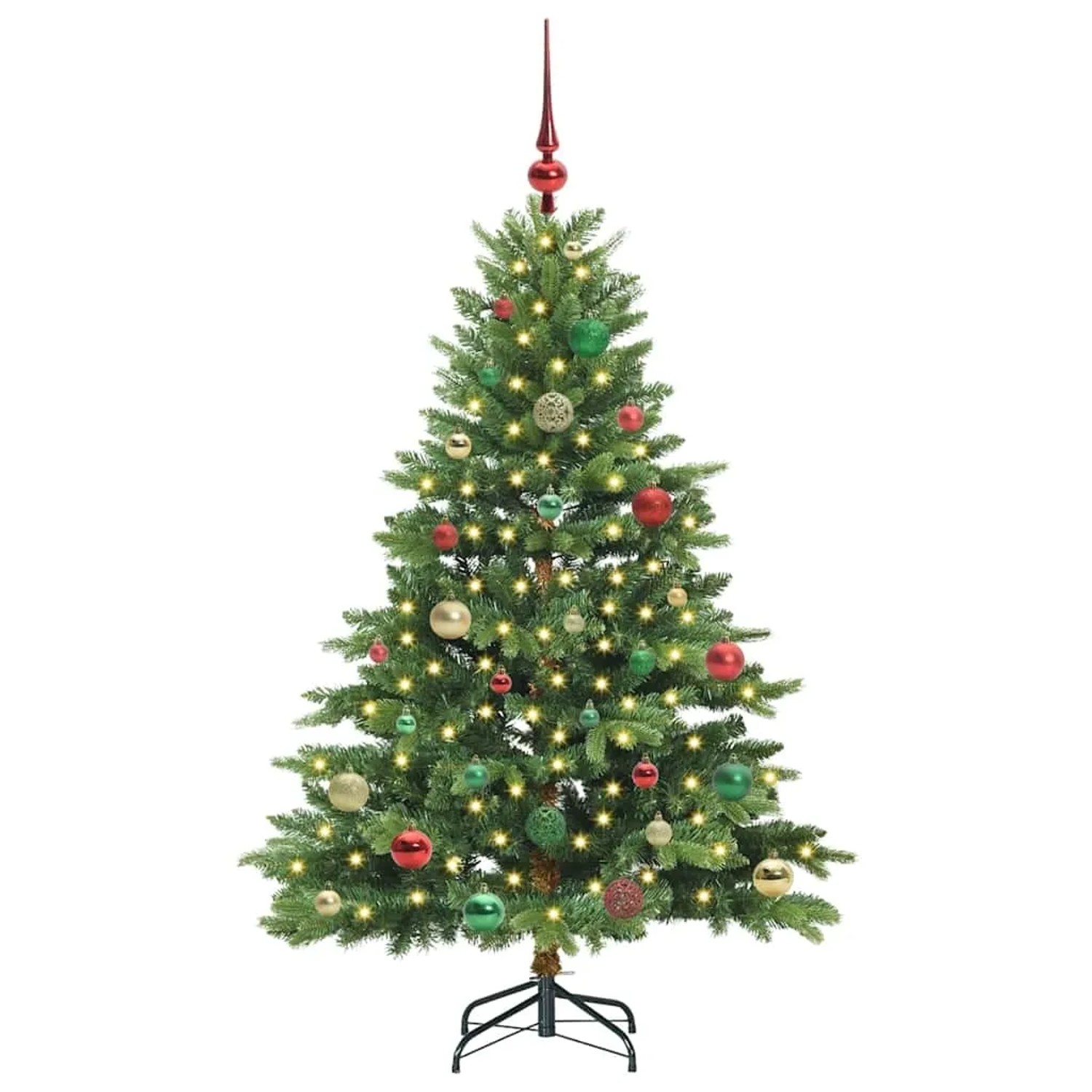 vidaXL Künstlicher Weihnachtsbaum mit 150 LEDs Grün 150 cm PE und PVC 3397544