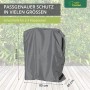Graue Schutzhülle für Garten Klappsessel, 85x45x100 cm.