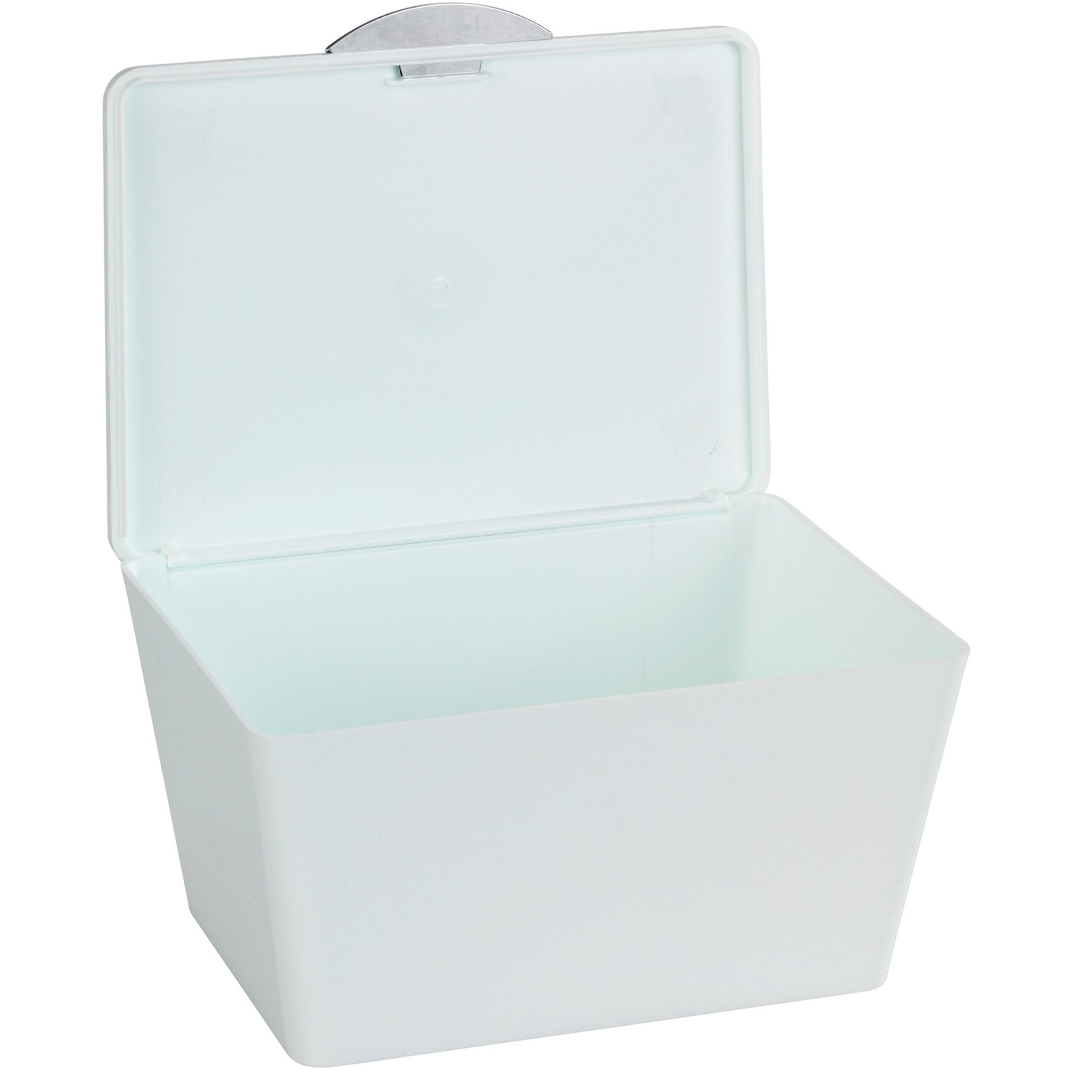 Weiße Wenko Badbox Brasil mit Deckel, ideal zur Aufbewahrung im Bad.