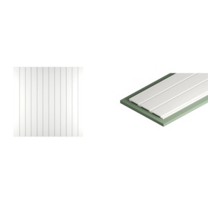 Schöner Wohnen Wandpaneel Slate HDPS, 1 m, weiße Dekor-Paneele für Wand- und Deckenverkleidung.