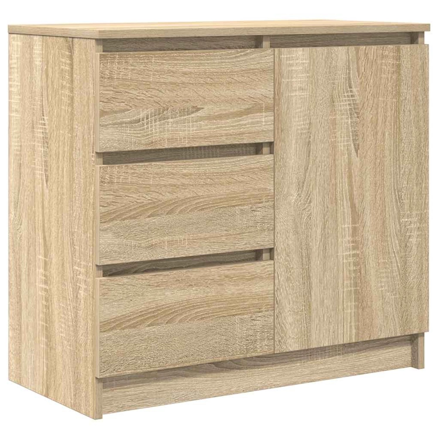 vidaXL Sideboard mit Schublade Sonoma-Eiche 71x35x65 cm Holzwerkstoff 86157 günstig online kaufen