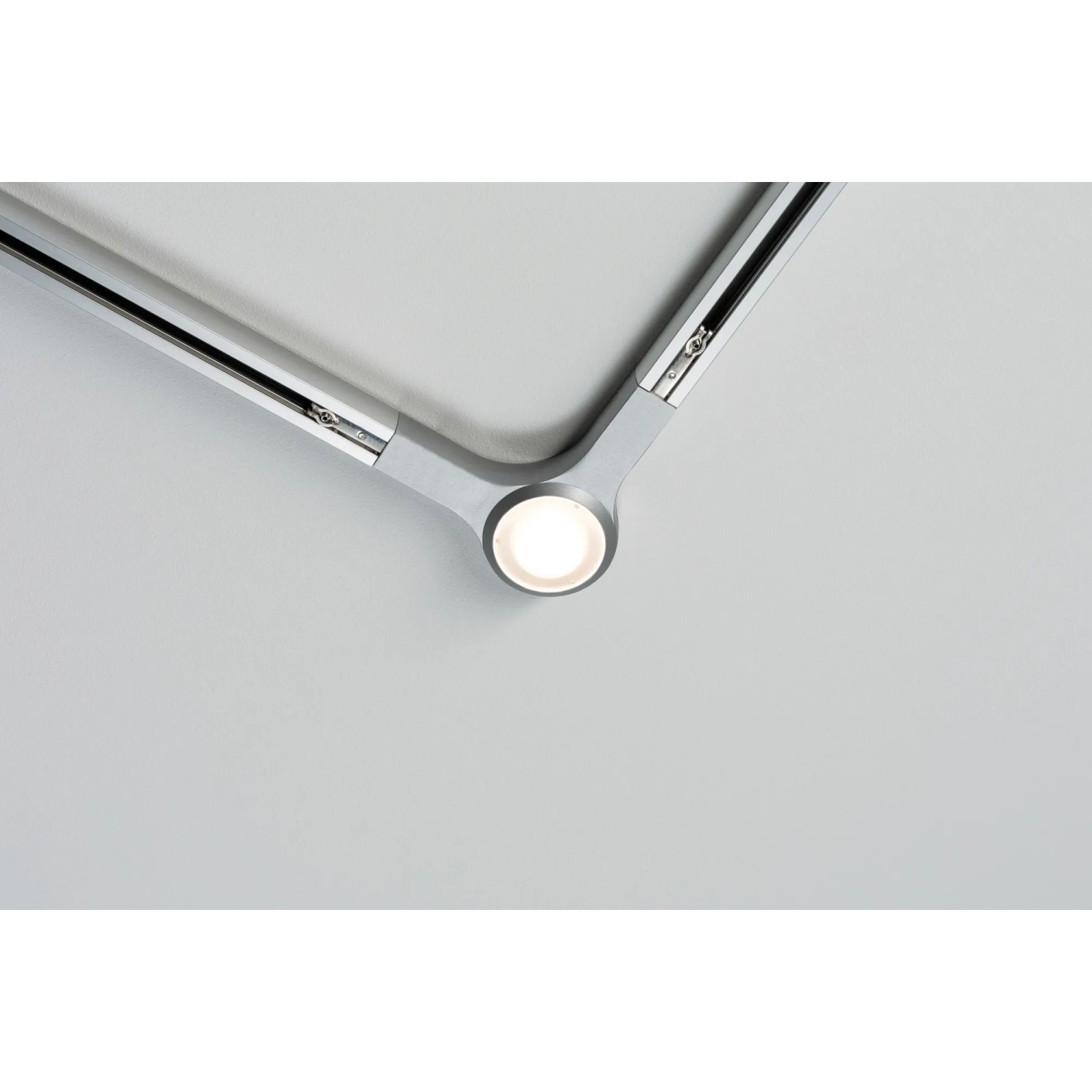 Paulmann URail LED-L-Verbinder in Chrom matt für Schienensysteme.