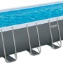 Bestway Stahlrahmenpool-Set PowerSteel, 640x274x132cm, grau, mit Sandfilteranlage.