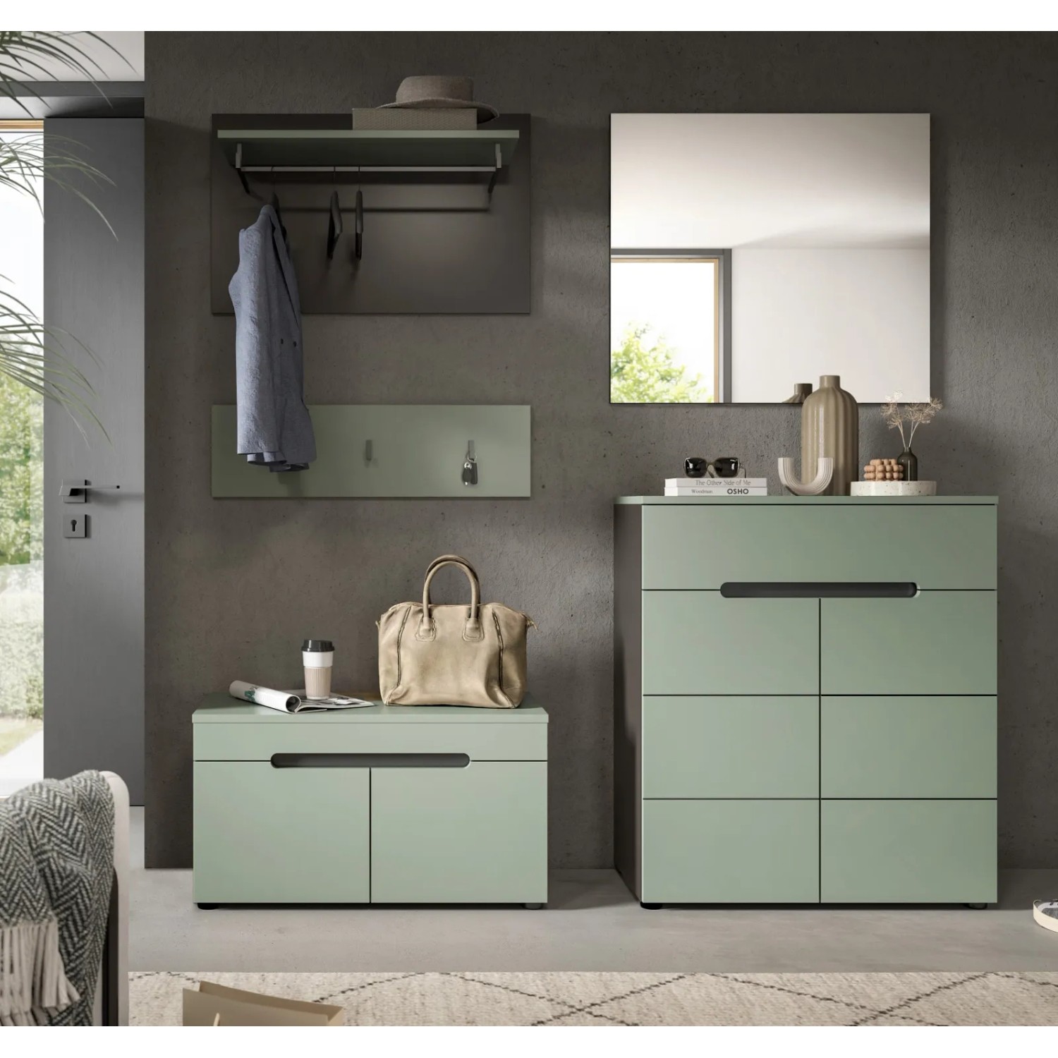 Inn.Furn Schuhkommode in Salbei und Grau 80 cm Cooper_7