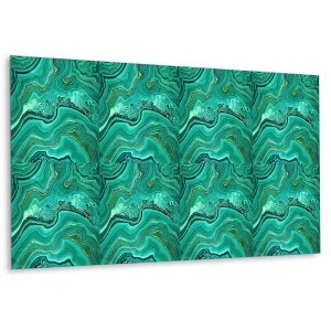 Selbstklebendes Wandpaneel mit Malachit Textur, 100x50 cm, Dekor-Paneel aus Kunststoff.
