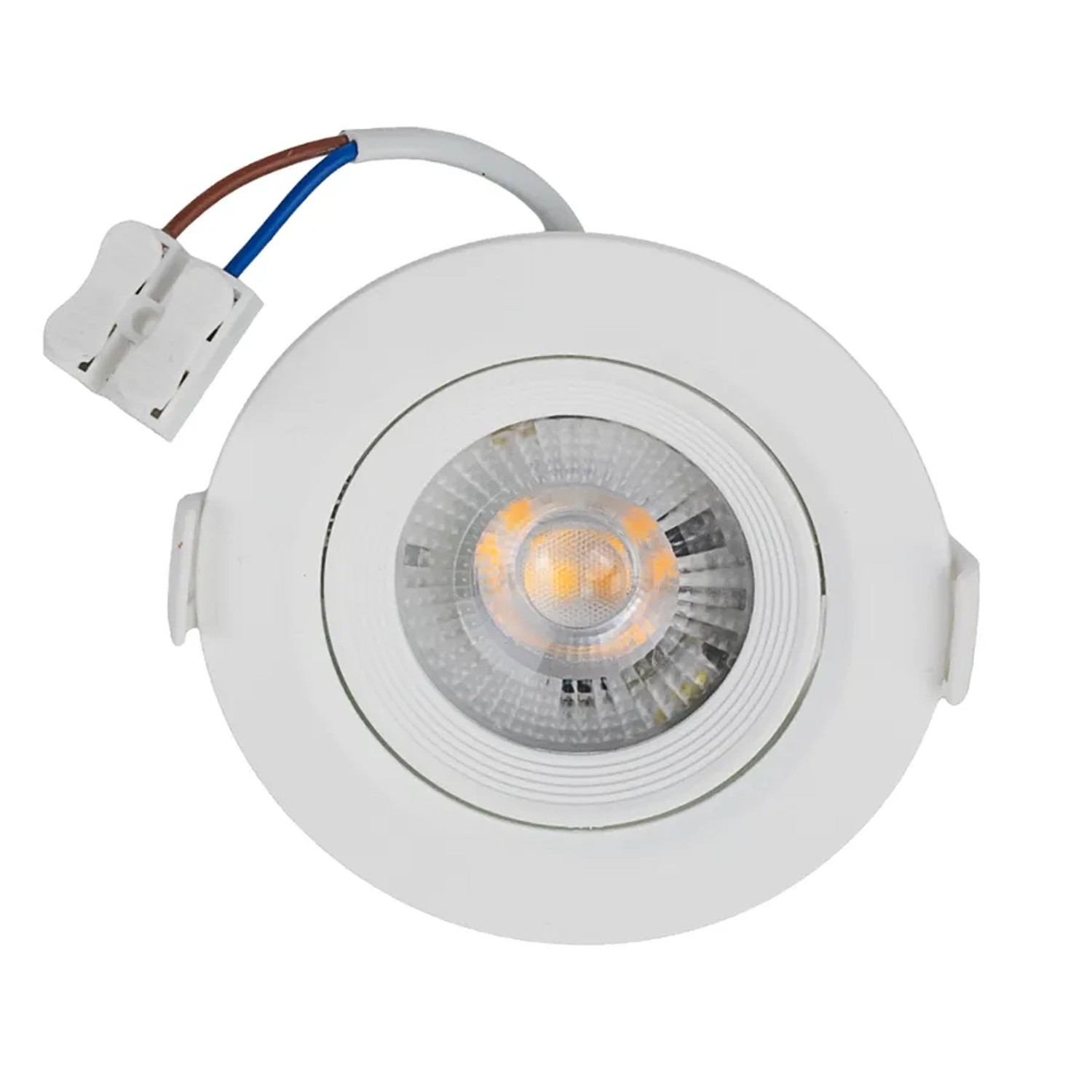 LUXULA LED Einbauspot Ø 75mm Einbaustrahler Schwenkbar 5W 450lm 3000K Warmweiß 38° Abstrahlwinkel Downlight Weiß Flicker...