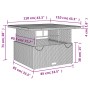 vidaXL Garten-Essgruppe, 4-teilig, beige Poly Rattan, Maße. Ideal für Garten/Terrasse.