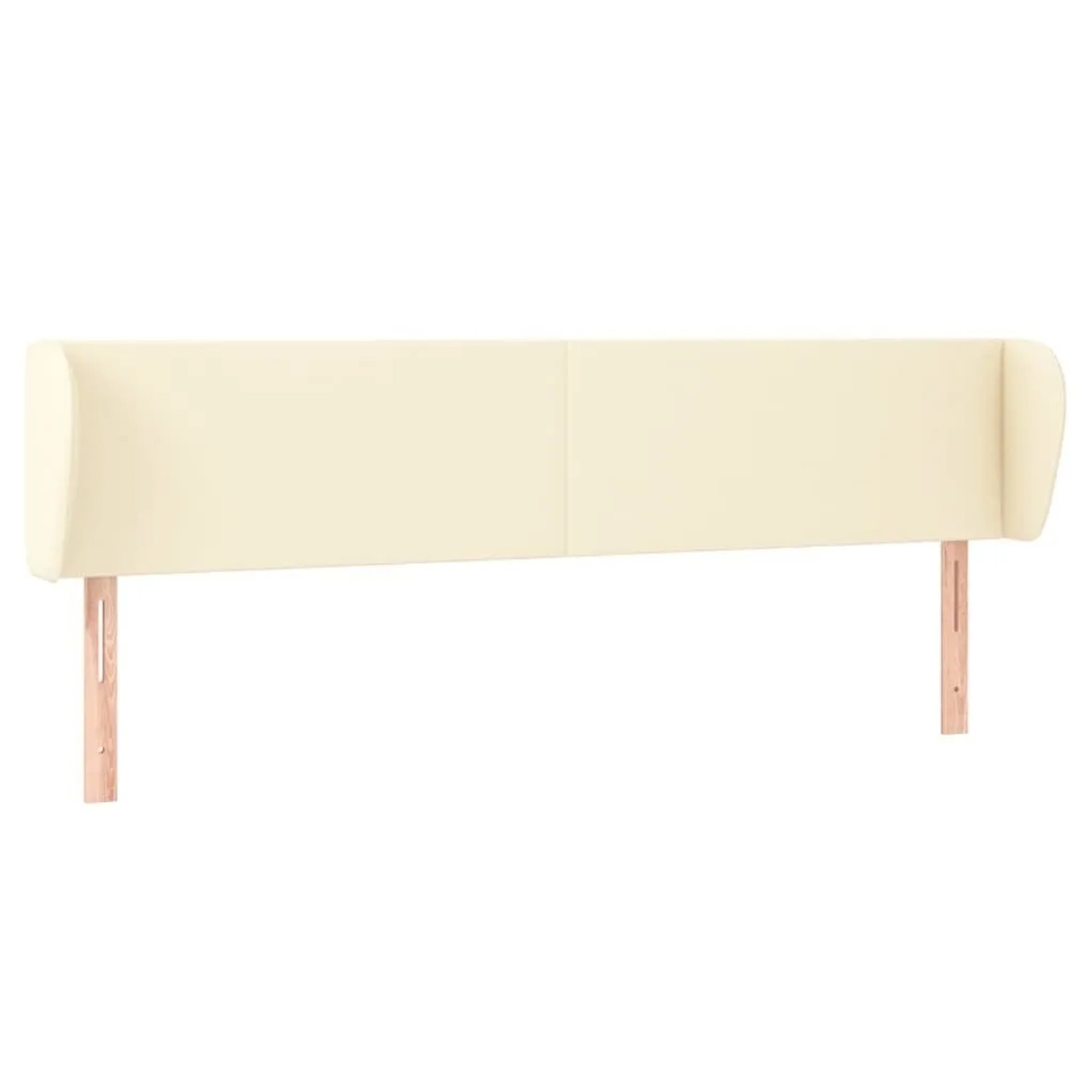 vidaXL Kopfteil mit Ohren Creme 203x23x78/88 cm Kunstleder 3116974