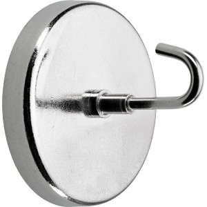 Hettich Magnethaken, Ø 5 cm, vernickelt, silberfarben. Praktische Möbelausstattung für Ordnung.