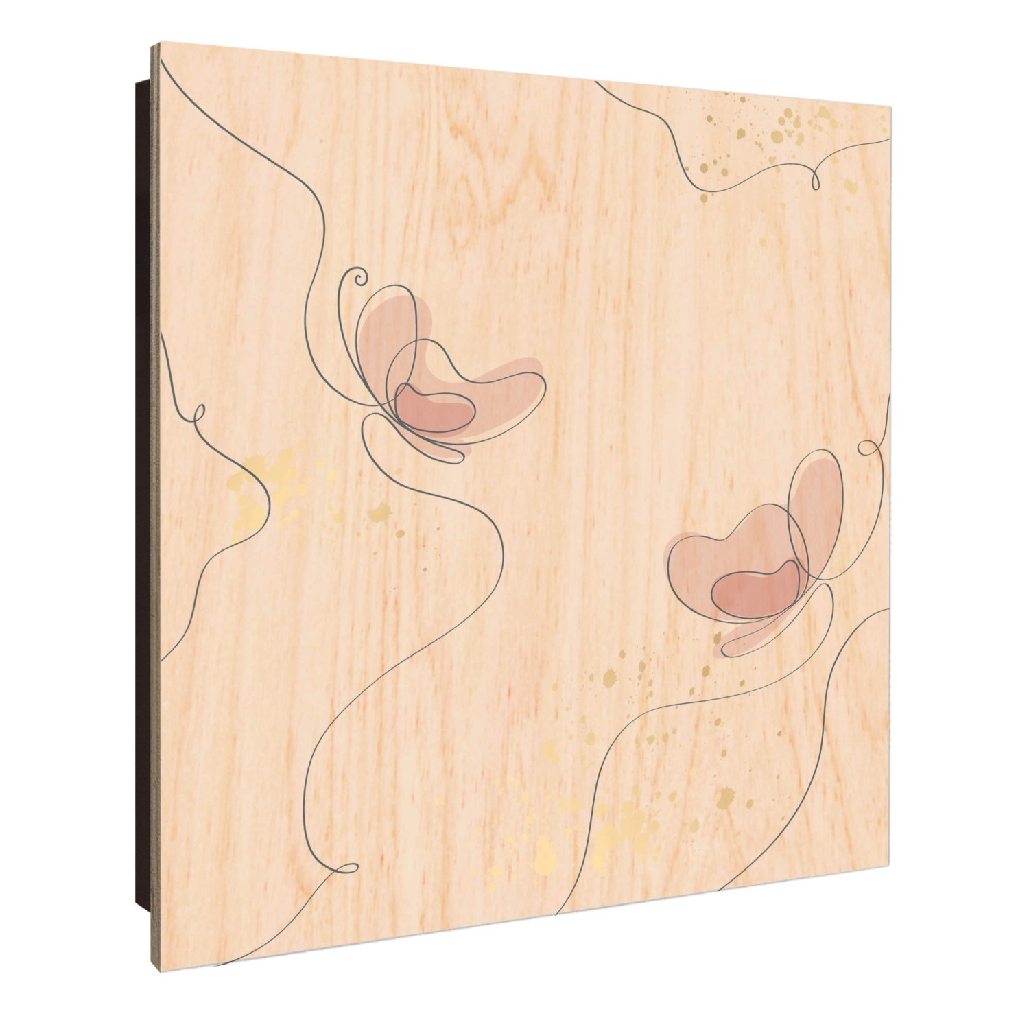 Banjado Schlüsselkasten Holz 30x30cm Schwarz Scharnier Rechts 50 Haken Desi günstig online kaufen