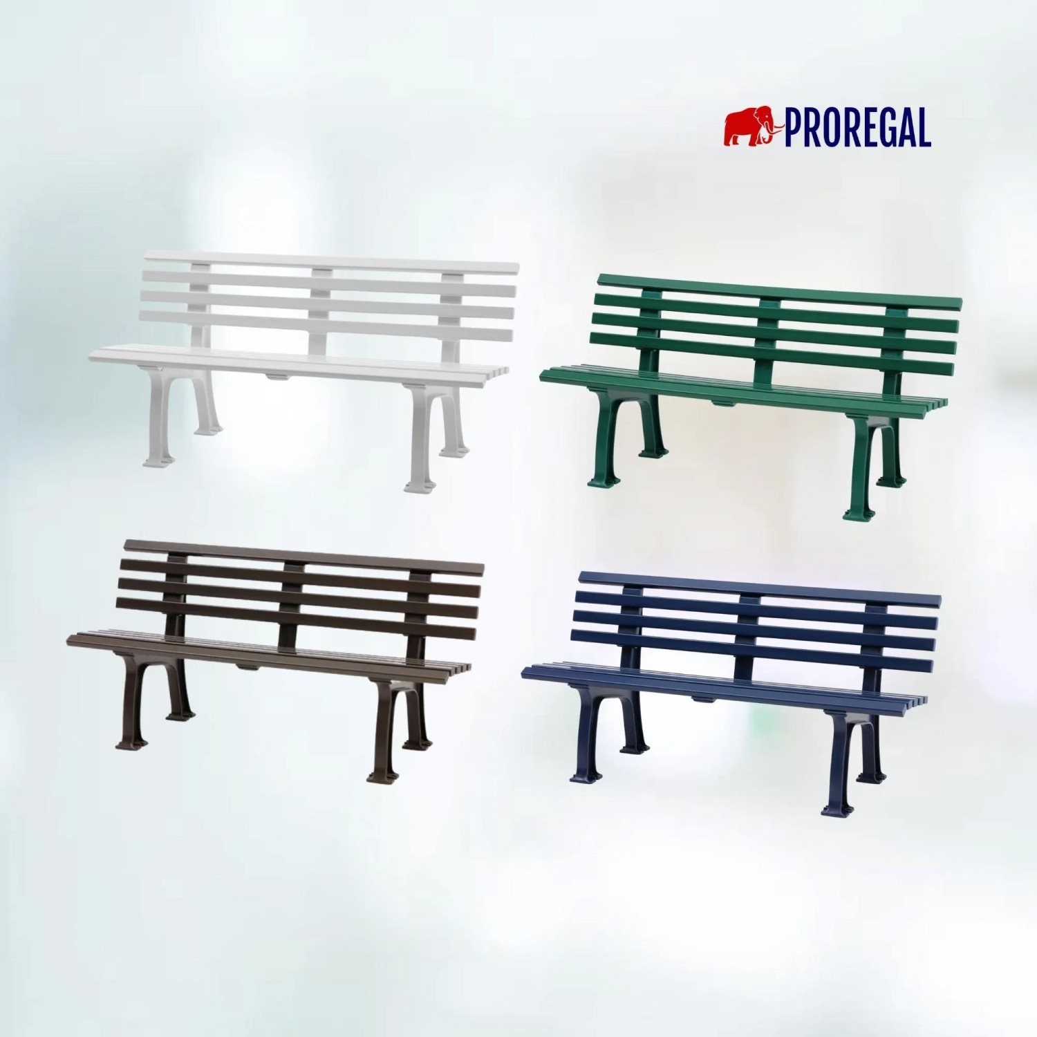 PROREGAL Gartenbank Antigua, 3-Sitzer in verschiedenen Farben. Gartenmöbel für den Außenbereich.