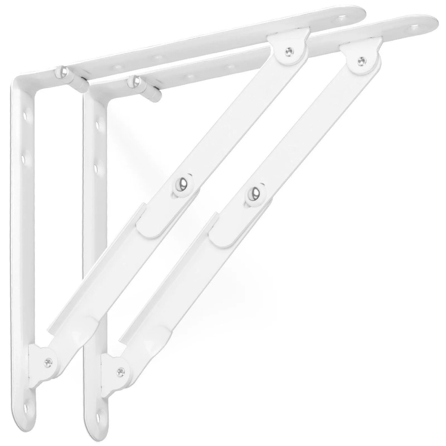 SOTECH Klappkonsole 205 x 200 mm Weiß mit Arretierung