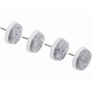 Filzgleiter mit Stift, 16er Set, Ø 28 mm, für Möbel und Oberflächenschutz.