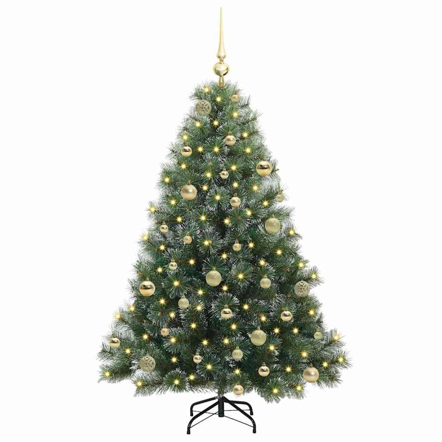 vidaXL Künstlicher Weihnachtsbaum mit 150 LEDs Grün 150 cm PE und PVC 3397839