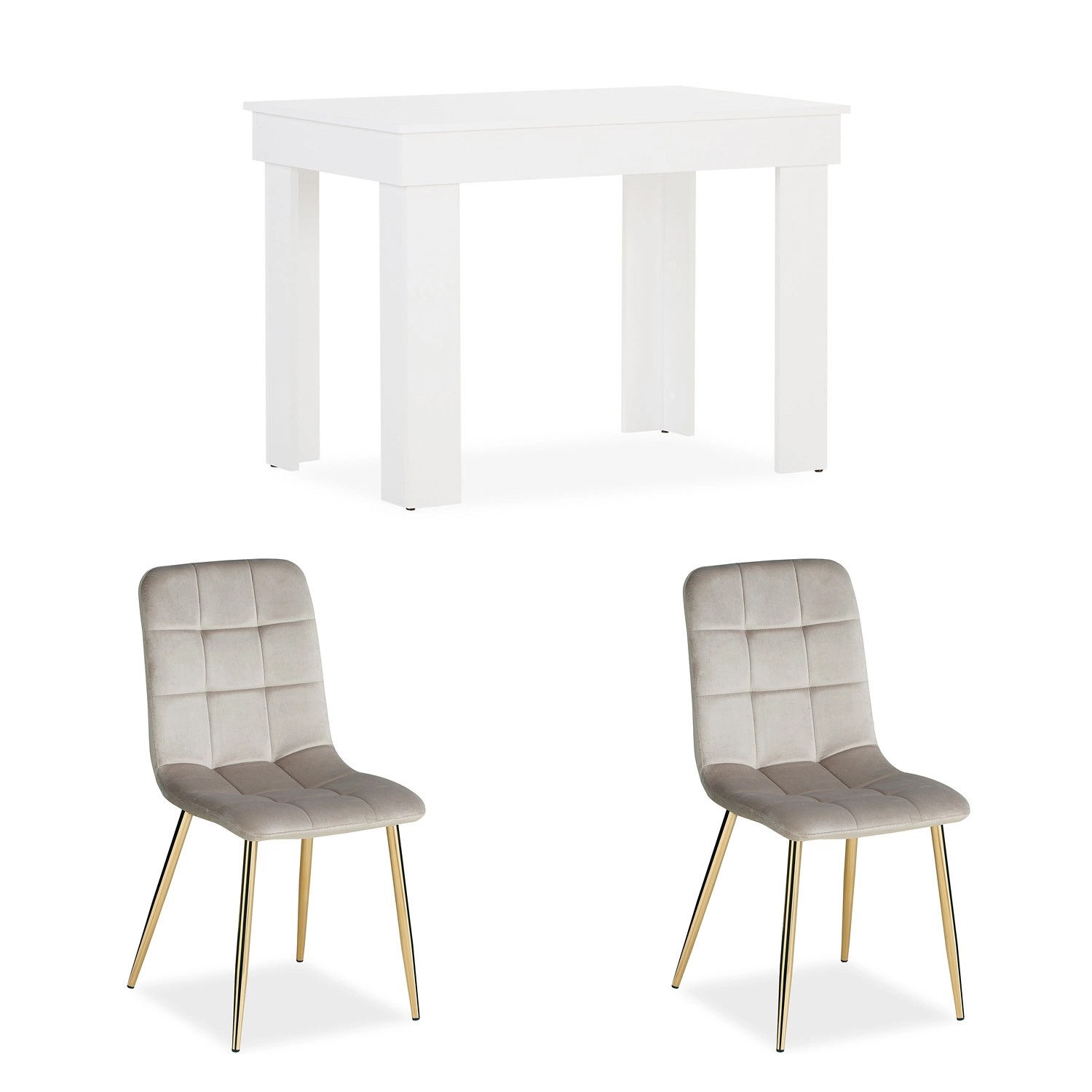 Homestyle4u Essgruppe 3-tlg in Beige 2755
