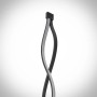 Moderne, dimmbare LED Stehlampe Welina in Schwarz aus Metall, 150cm hoch für Wohnzimmer.