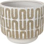 Beige-brauner Keramik Pflanztopf (Ø 14cm) mit Muster für Innen & Außen.