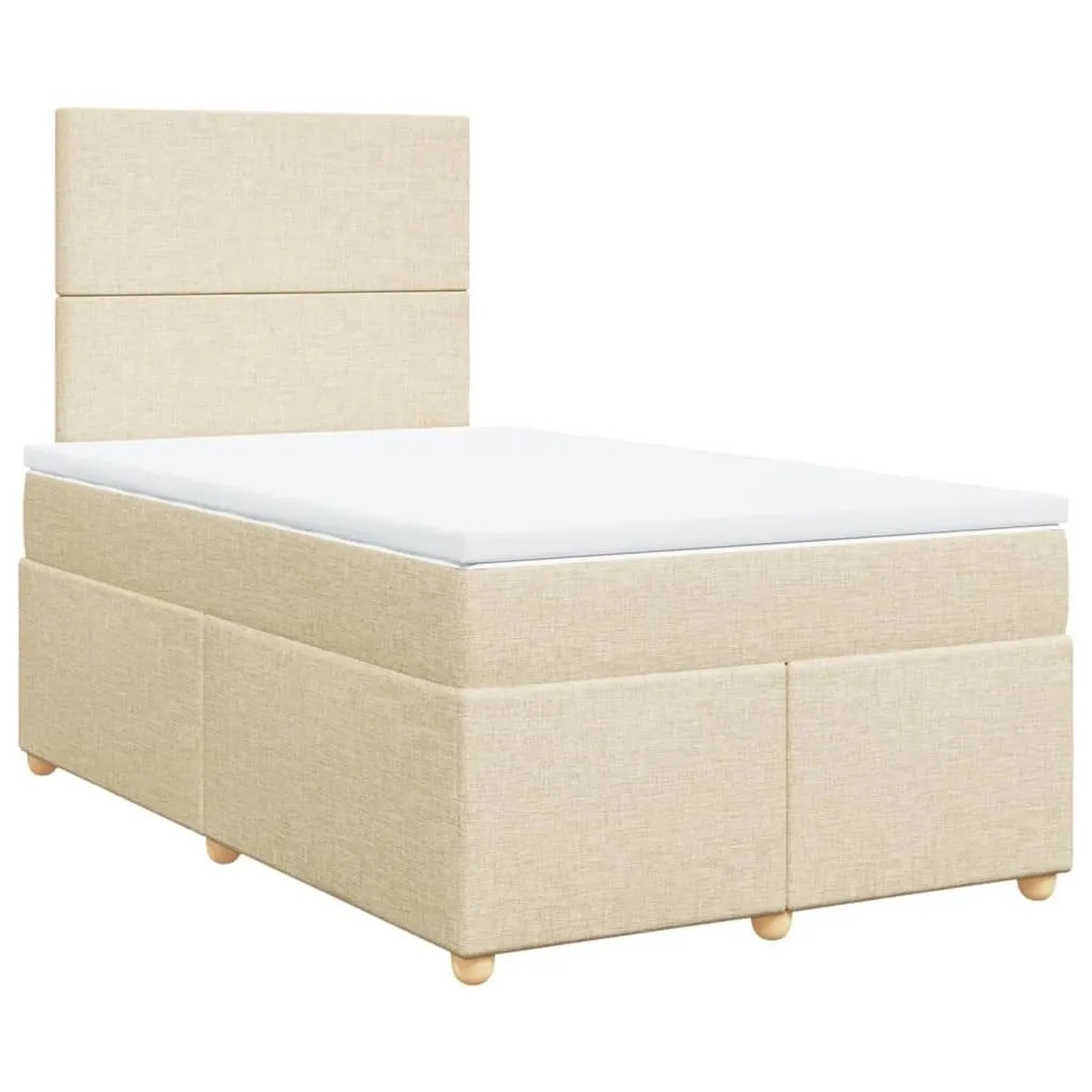 vidaXL Boxspringbett mit Matratze Creme 120x200 cm Stoff 3293545 günstig online kaufen