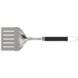 Weber Premium Fischwender (46 cm) aus Edelstahl mit schwarzem Anti-Rutsch-Griff.