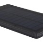 Schwarze, matte Globo Solarleuchte mit Sensor für den Außenbereich.