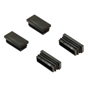 Fußkappen-Set Olary, 4-teilig, schwarz, für Gartentische zum Schutz und Ausgleich.