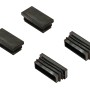Fußkappen-Set Olary, 4-teilig, schwarz, für Gartentische zum Schutz und Ausgleich.