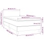 Skizze Boxspringbett Taupe 80x200 cm mit Matratze und Maßen