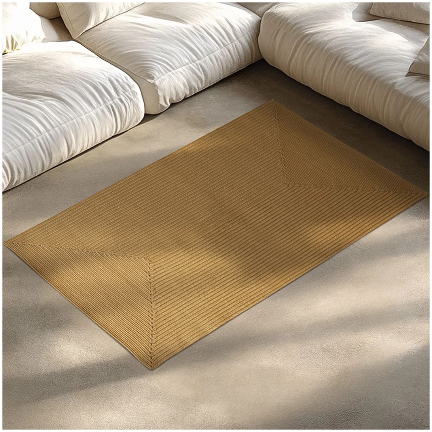 Tectake Geflochtener Teppich Raya Verschiedene Größen Boho Stil  Für In  und Outdoor 80 x 150 cm 150 x 80 x 0 50 cm Braun