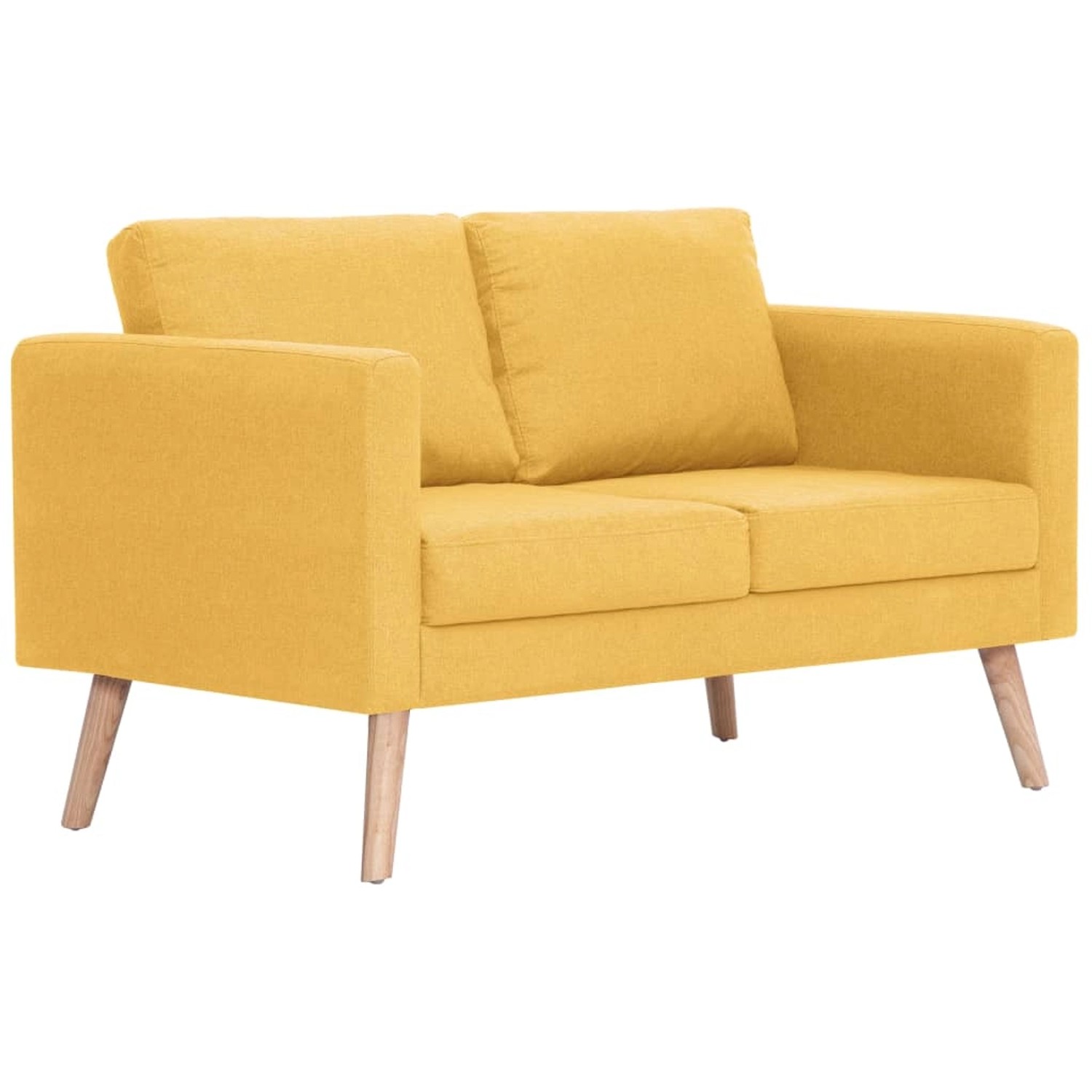 vidaXL Sofa 2-Sitzer-Sofa Stoff Gelb Couch günstig online kaufen