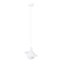 Weiße Sollux Lighting Pendelleuchte Hyperion 1 im modernen Design, inspiriert von Planeten.