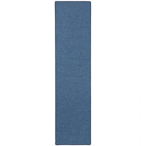 Dunkelblauer Snapstyle Teppichläufer Strong, Feinschlingen Velour, 80x400cm.