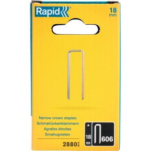 Rapid Tackerklammern 606/18 mm, 2880 Stück, Schmalrückenklammern für Tacker.