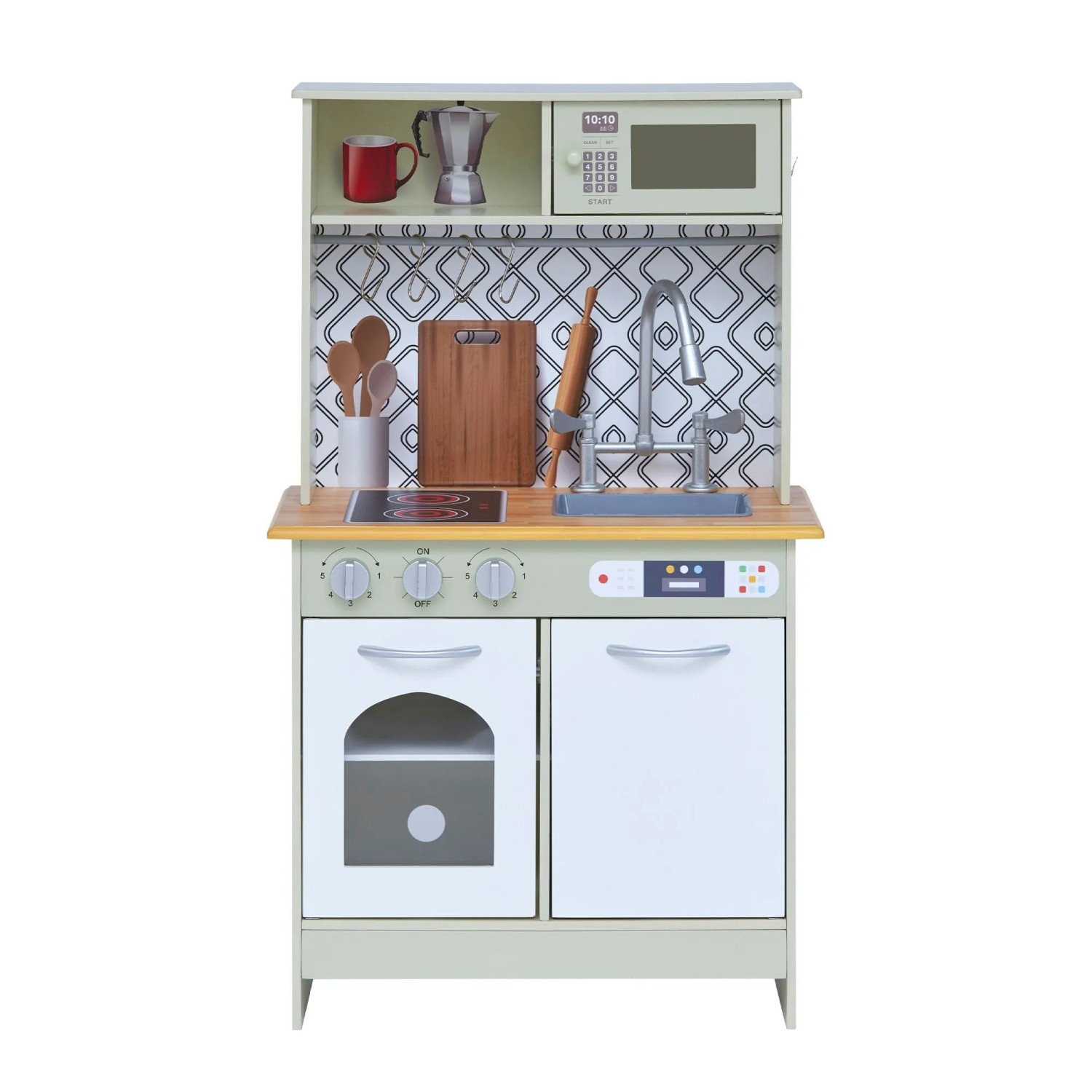 Teamson Kids Küche für Kinder Little Chef Boston Hellgrün Weiß