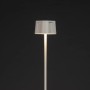Weiße Konstsmide LED Stehleuchte Nice für Innen & Außen, dimmbar, mit USB.