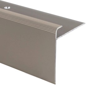 KARAT Stufenkantenprofil Safety, Form F, Bronze Hell, 900mm. Treppenkantenprofil aus Aluminium.