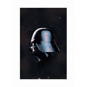 Schwarzes Star Wars Vader Poster, 50x70 cm, als Fototapete für Kinderzimmer.