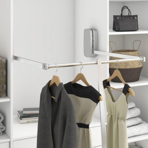 Emuca Satz Set mit Seiteneinsätzen für Sling Kleiderbügel Kunststoff Weiß