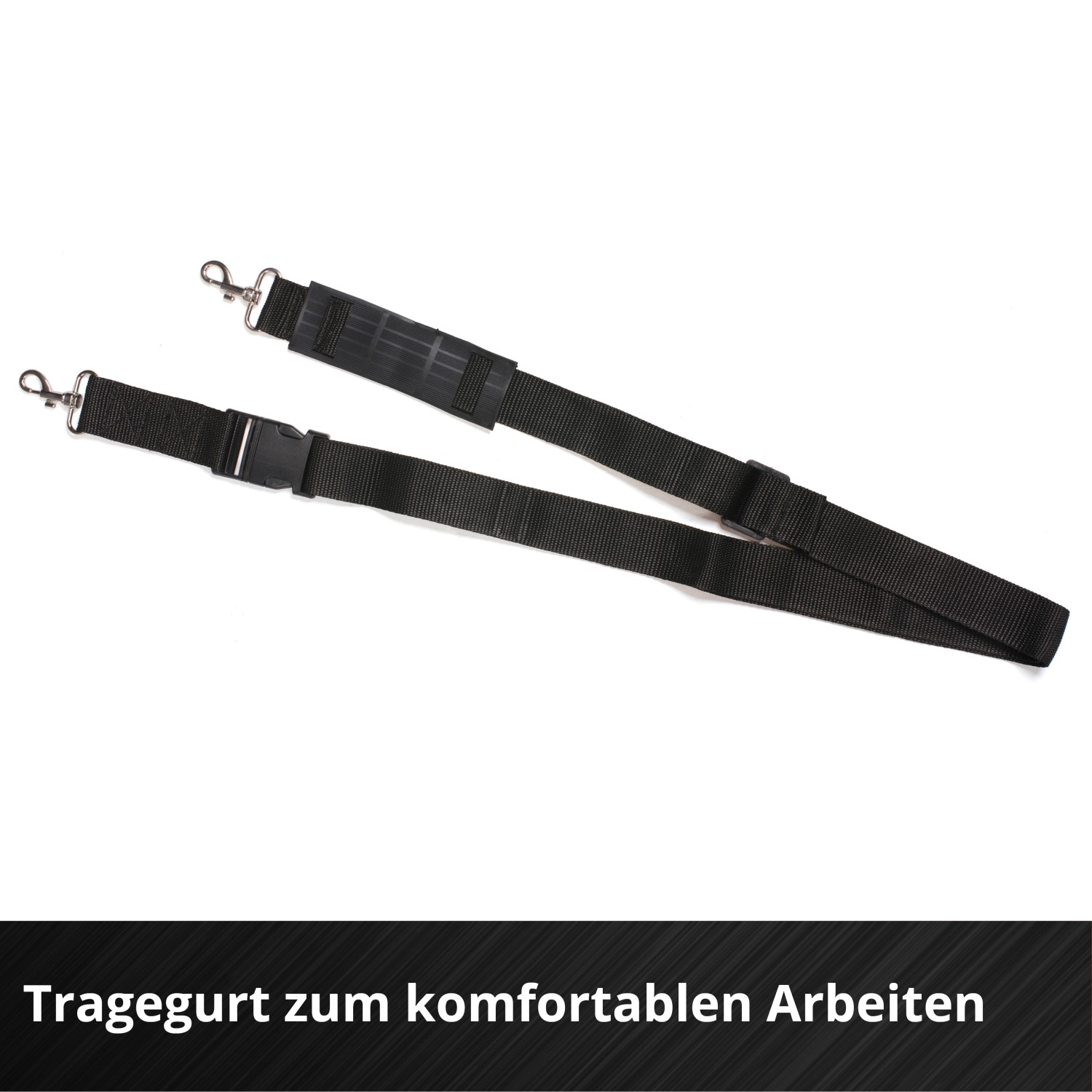 Tragegurt für Einhell Akku-Teleskop-Heckenschere GC-HH 18/45 Li T-Solo für komfortables Arbeiten.