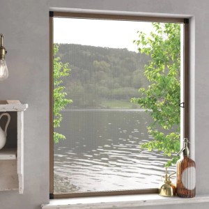 vidaXL Insektenschutz für Fenster Braun 80x100 cm 153833