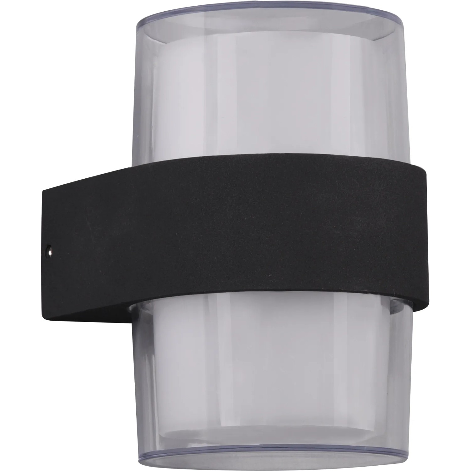 Anthrazitfarbene Reality LED-Außenwandleuchte Molina aus Aluminium und Acryl.
