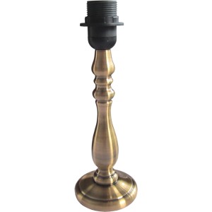 Lampenfuß aus Metall in Bronze-Optik für E27 Leuchtmittel, max. 40W.