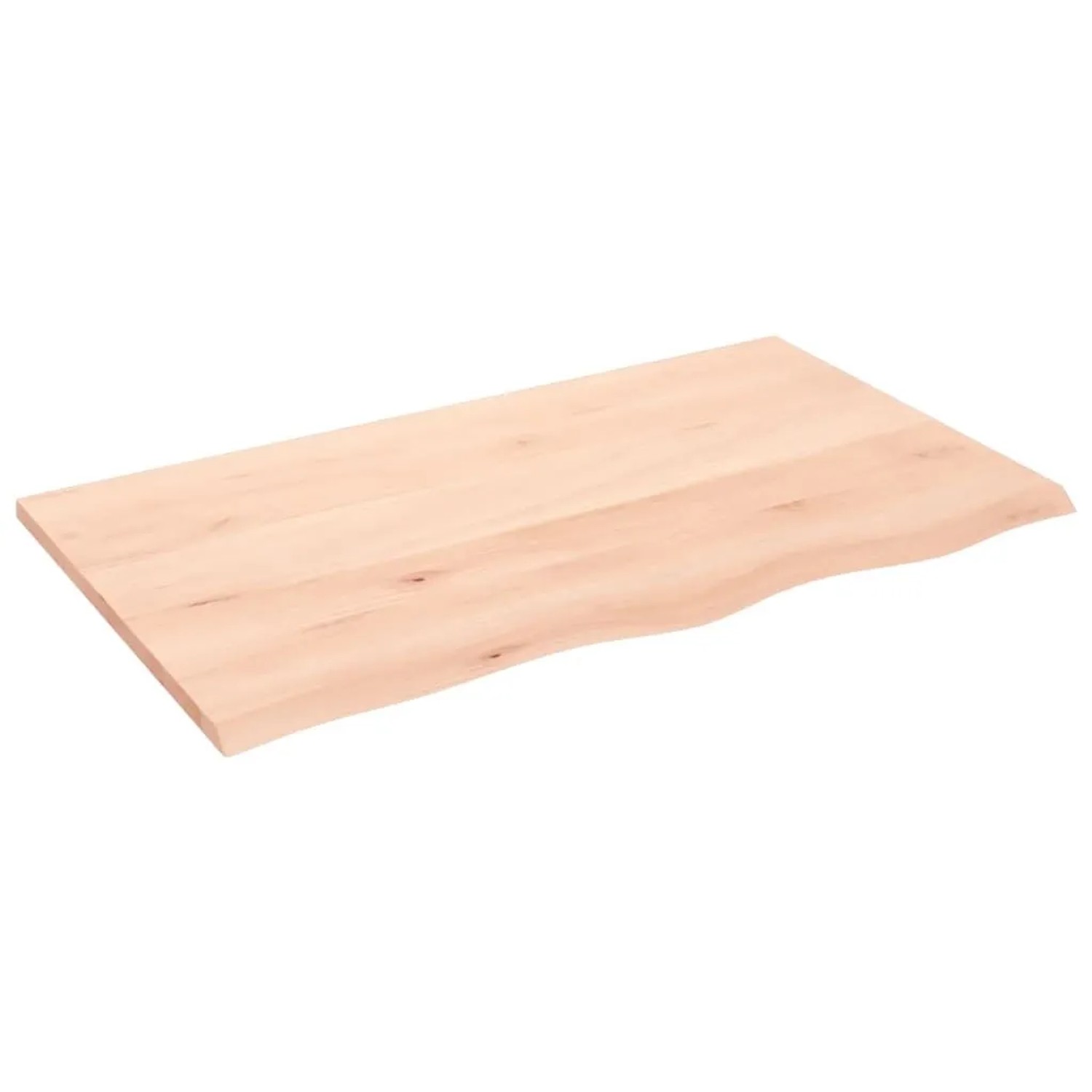 vidaXL Tischplatte 100x60x2 cm Massivholz Eiche Unbehandelt 3156305
