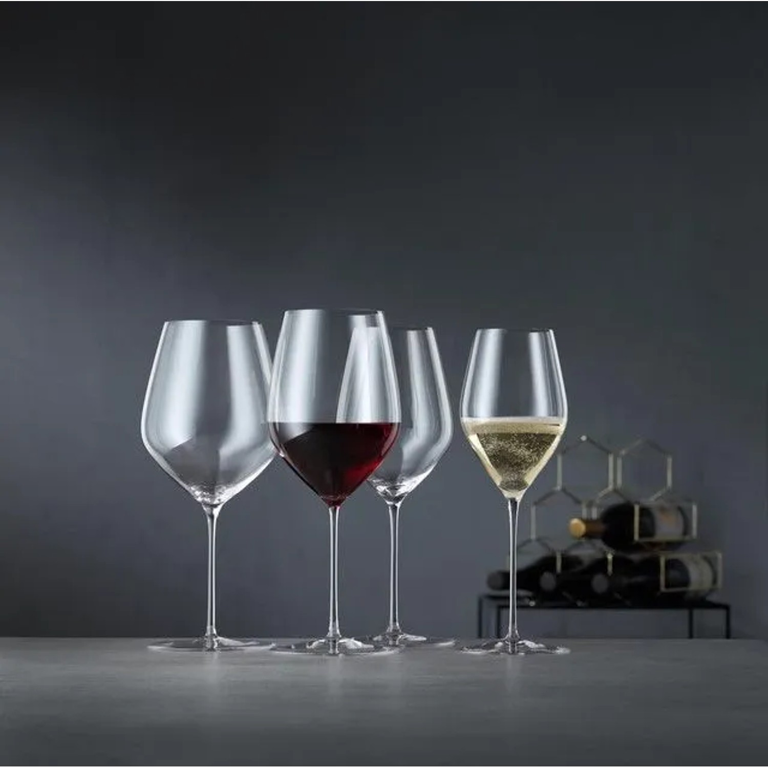 Spiegelau Hi-Lite Burgundergläser, 2er Set mit Poliertuch. Kristallgläser für Wein.
