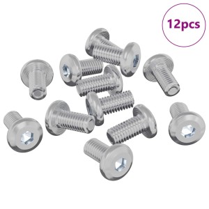 vidaXL Schraube mit Sperre Uni 12 Stk Silber M6 x 12 mm Stahl 864566