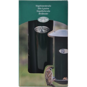 Esschert Design Vogelfuttersilo, 23x12cm, grün, in Geschenkverpackung.