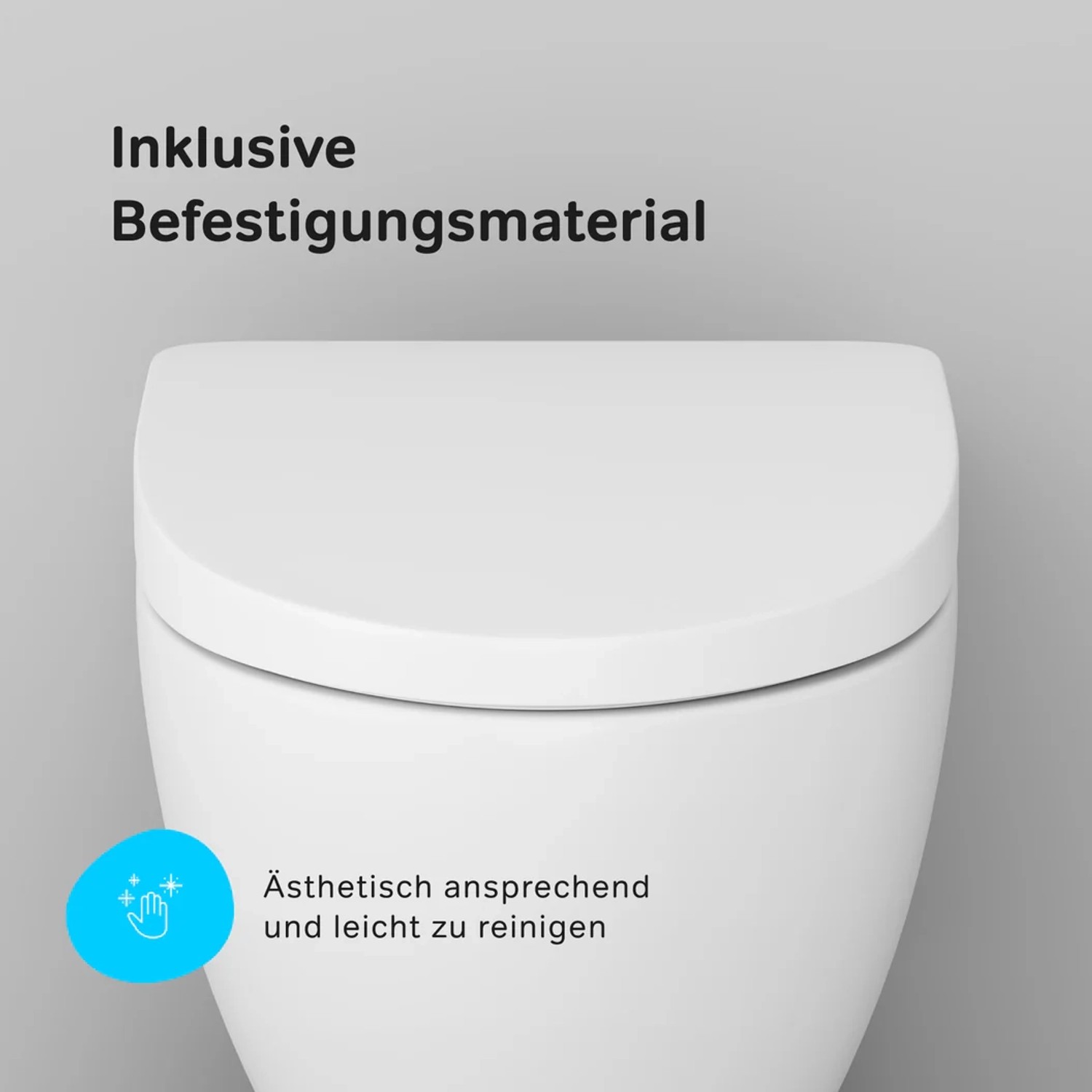 AM.PM Wand-WC mit Softclosing-Sitzabdeckung Bliss Spülrandlos 