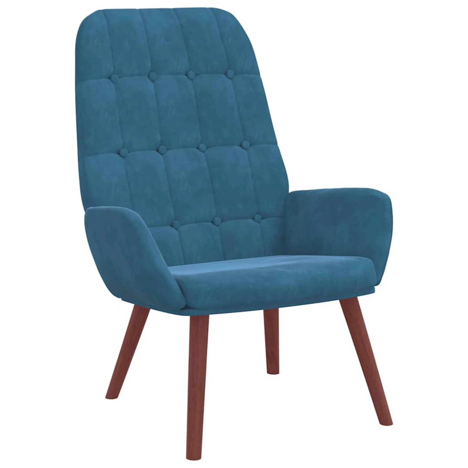 vidaXL Relaxsessel Blau Samt 4102642