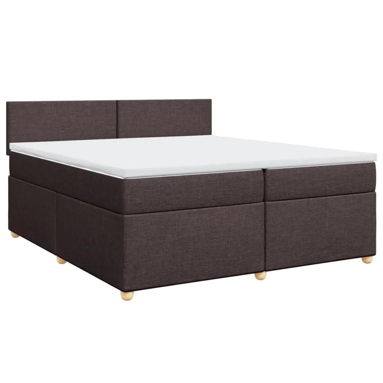 vidaXL Boxspringbett mit Matratze Dunkelbraun 200x200 cm Stoff 3289083 günstig online kaufen
