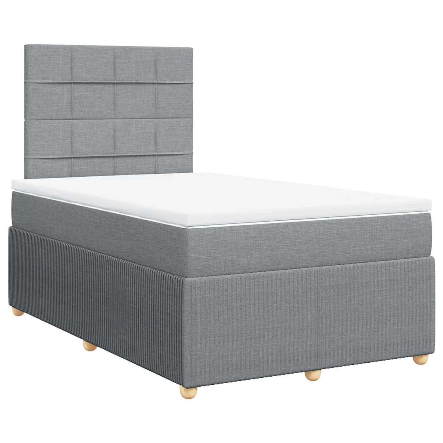 vidaXL Boxspringbett mit Matratze Hellgrau 120x200 cm Stoff 3292023 günstig online kaufen